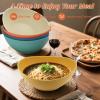 imageHomienly Wheat Straw Bowls Set Serving Bowls Plastic Bowls Reusable 26oz Microwave ampamp Dishwasher Safe Cereal Bowls Unbreakable for CerealSaladFruitSoup Bowls Modern Color6 PCSMulti