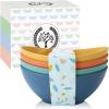 imageHomienly Wheat Straw Bowls Set Serving Bowls Plastic Bowls Reusable 26oz Microwave ampamp Dishwasher Safe Cereal Bowls Unbreakable for CerealSaladFruitSoup Bowls Modern Color4 PCSMulti