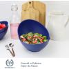 imageHomienly Wheat Straw Bowls Set Serving Bowls Plastic Bowls Reusable 26oz Microwave ampamp Dishwasher Safe Cereal Bowls Unbreakable for CerealSaladFruitSoup Bowls Modern Color4 PCSDark Blue