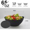 imageHomienly Wheat Straw Bowls Set Serving Bowls Plastic Bowls Reusable 26oz Microwave ampamp Dishwasher Safe Cereal Bowls Unbreakable for CerealSaladFruitSoup Bowls Modern Color4 PCSBlack