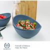 imageHomienly Wheat Straw Bowls Set Serving Bowls Plastic Bowls Reusable 26oz Microwave ampamp Dishwasher Safe Cereal Bowls Unbreakable for CerealSaladFruitSoup Bowls Modern Color6 PCSBlue