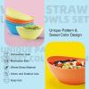 imageHomienly Wheat Straw Bowls Set Serving Bowls Plastic Bowls Reusable 26oz Microwave ampamp Dishwasher Safe Cereal Bowls Unbreakable for CerealSaladFruitSoup Bowls Modern Color6 PCSShoreline Color
