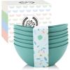 imageHomienly Wheat Straw Bowls Set Serving Bowls Plastic Bowls Reusable 26oz Microwave ampamp Dishwasher Safe Cereal Bowls Unbreakable for CerealSaladFruitSoup Bowls Modern Color6 PCSGreen