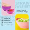 imageHomienly Wheat Straw Bowls Set Serving Bowls Plastic Bowls Reusable 26oz Microwave ampamp Dishwasher Safe Cereal Bowls Unbreakable for CerealSaladFruitSoup Bowls Modern Color6 PCSFlowers Series