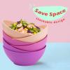imageHomienly Wheat Straw Bowls Set Serving Bowls Plastic Bowls Reusable 26oz Microwave ampamp Dishwasher Safe Cereal Bowls Unbreakable for CerealSaladFruitSoup Bowls Modern Color6 PCSFlowers Series