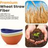 imageHomienly Wheat Straw Bowls Set Serving Bowls Plastic Bowls Reusable 26oz Microwave ampamp Dishwasher Safe Cereal Bowls Unbreakable for CerealSaladFruitSoup Bowls Modern Color4 PCSMondrian Style