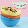 imageHomienly Wheat Straw Bowls Set Serving Bowls Plastic Bowls Reusable 26oz Microwave ampamp Dishwasher Safe Cereal Bowls Unbreakable for CerealSaladFruitSoup Bowls Modern Color6 PCSShoreline Color