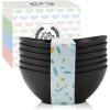 imageHomienly Wheat Straw Bowls Set Serving Bowls Plastic Bowls Reusable 26oz Microwave ampamp Dishwasher Safe Cereal Bowls Unbreakable for CerealSaladFruitSoup Bowls Modern Color6 PCSBlack