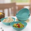 imageHomienly Wheat Straw Bowls Set Serving Bowls Plastic Bowls Reusable 26oz Microwave ampamp Dishwasher Safe Cereal Bowls Unbreakable for CerealSaladFruitSoup Bowls Modern Color6 PCSGreen