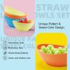 imageHomienly Wheat Straw Bowls Set Serving Bowls Plastic Bowls Reusable 26oz Microwave ampamp Dishwasher Safe Cereal Bowls Unbreakable for CerealSaladFruitSoup Bowls Modern Color6 PCSShoreline Color