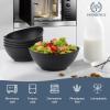 imageHomienly Wheat Straw Bowls Set Serving Bowls Plastic Bowls Reusable 26oz Microwave ampamp Dishwasher Safe Cereal Bowls Unbreakable for CerealSaladFruitSoup Bowls Modern Color6 PCSBlack