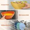 imageHomienly Wheat Straw Bowls Set Serving Bowls Plastic Bowls Reusable 26oz Microwave ampamp Dishwasher Safe Cereal Bowls Unbreakable for CerealSaladFruitSoup Bowls Modern Color6 PCSMulti