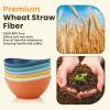 imageHomienly Wheat Straw Bowls Set Serving Bowls Plastic Bowls Reusable 26oz Microwave ampamp Dishwasher Safe Cereal Bowls Unbreakable for CerealSaladFruitSoup Bowls Modern Color6 PCSMulti