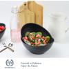 imageHomienly Wheat Straw Bowls Set Serving Bowls Plastic Bowls Reusable 26oz Microwave ampamp Dishwasher Safe Cereal Bowls Unbreakable for CerealSaladFruitSoup Bowls Modern Color6 PCSBlack