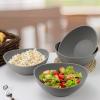 imageHomienly Wheat Straw Bowls Set Serving Bowls Plastic Bowls Reusable 26oz Microwave ampamp Dishwasher Safe Cereal Bowls Unbreakable for CerealSaladFruitSoup Bowls Modern Color6 PCSGrey