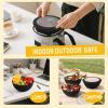 imageHomienly Wheat Straw Bowls with Lids Unbreakable 40 OZ Salad Container for Lunch Dishwasher Safe Cereal Bowl for Kitchen Camping Picnic 8 Piece Plastic Bowl Set includes 4 Bowls and 4 Lids BlackBlack