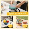 imageHomienly Wheat Straw Bowls with Lids Unbreakable 40 OZ Salad Container for Lunch Dishwasher Safe Cereal Bowl for Kitchen Camping Picnic 8 Piece Plastic Bowl Set includes 4 Bowls and 4 Lids BlackMulticolor