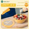 imageHomienly Wheat Straw Bowls with Lids Unbreakable 40 OZ Salad Container for Lunch Dishwasher Safe Cereal Bowl for Kitchen Camping Picnic 8 Piece Plastic Bowl Set includes 4 Bowls and 4 Lids BlackMulticolor