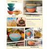 imageHomienly Wheat Straw Bowls with Lids Unbreakable 40 OZ Salad Container for Lunch Dishwasher Safe Cereal Bowl for Kitchen Camping Picnic 8 Piece Plastic Bowl Set includes 4 Bowls and 4 Lids BlackMulticolor