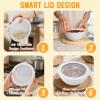 imageHomienly Wheat Straw Bowls with Lids Unbreakable 40 OZ Salad Container for Lunch Dishwasher Safe Cereal Bowl for Kitchen Camping Picnic 8 Piece Plastic Bowl Set includes 4 Bowls and 4 Lids BlackWhite
