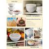 imageHomienly Wheat Straw Bowls with Lids Unbreakable 40 OZ Salad Container for Lunch Dishwasher Safe Cereal Bowl for Kitchen Camping Picnic 8 Piece Plastic Bowl Set includes 4 Bowls and 4 Lids BlackWhite