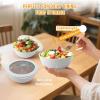 imageHomienly Wheat Straw Bowls with Lids Unbreakable 40 OZ Salad Container for Lunch Dishwasher Safe Cereal Bowl for Kitchen Camping Picnic 8 Piece Plastic Bowl Set includes 4 Bowls and 4 Lids BlackWhite
