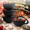 imageHomienly Wheat Straw Bowls with Lids Unbreakable 40 OZ Salad Container for Lunch Dishwasher Safe Cereal Bowl for Kitchen Camping Picnic 8 Piece Plastic Bowl Set includes 4 Bowls and 4 Lids BlackBlack