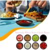 imageHomienly Wheat Straw Dinner Plates Set of 8 10 Inch Microwave and Dishwasher Safe Unbreakable Kids Plates 4 Colors Multi MS 01Black