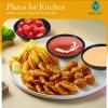 imageHomienly Wheat Straw Dinner Plates Set of 8 10 Inch Microwave and Dishwasher Safe Unbreakable Kids Plates 4 Colors Multi MS 01Black