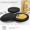 imageHomienly Wheat Straw Dinner Plates Set of 8 10 Inch Microwave and Dishwasher Safe Unbreakable Kids Plates 4 Colors Multi MS 01Black