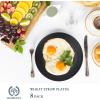 imageHomienly Wheat Straw Dinner Plates Set of 8 10 Inch Microwave and Dishwasher Safe Unbreakable Kids Plates 4 Colors Multi MS 01Black