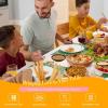imageHomienly Wheat Straw Dinner Plates Set of 8 10 Inch Microwave and Dishwasher Safe Unbreakable Kids Plates 4 Colors Multi MS 01Black