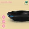 imageHomienly Wheat Straw Dinner Plates Set of 8 10 Inch Microwave and Dishwasher Safe Unbreakable Kids Plates 4 Colors Multi MS 01Black