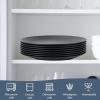 imageHomienly Wheat Straw Dinner Plates Set of 8 10 Inch Microwave and Dishwasher Safe Unbreakable Kids Plates 4 Colors Multi MS 01Black