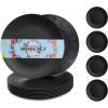 imageHomienly Wheat Straw Dinner Plates Set of 8 10 Inch Microwave and Dishwasher Safe Unbreakable Kids Plates 4 Colors Multi MS 01Black
