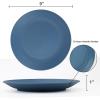 imageHomienly Wheat Straw Dinner Plates Set of 8 10 Inch Microwave and Dishwasher Safe Unbreakable Kids Plates 4 Colors Multi MS 01Blue