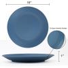 imageHomienly Wheat Straw Dinner Plates Set of 8 10 Inch Microwave and Dishwasher Safe Unbreakable Kids Plates 4 Colors Multi MS 01Blue