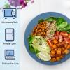 imageHomienly Wheat Straw Dinner Plates Set of 8 10 Inch Microwave and Dishwasher Safe Unbreakable Kids Plates 4 Colors Multi MS 01Blue