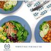 imageHomienly Wheat Straw Dinner Plates Set of 8 10 Inch Microwave and Dishwasher Safe Unbreakable Kids Plates 4 Colors Multi MS 01Blue
