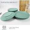 imageHomienly Wheat Straw Dinner Plates Set of 8 10 Inch Microwave and Dishwasher Safe Unbreakable Kids Plates 4 Colors Multi MS 01Green