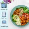 imageHomienly Wheat Straw Dinner Plates Set of 8 10 Inch Microwave and Dishwasher Safe Unbreakable Kids Plates 4 Colors Multi MS 01Green