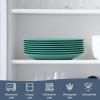 imageHomienly Wheat Straw Dinner Plates Set of 8 10 Inch Microwave and Dishwasher Safe Unbreakable Kids Plates 4 Colors Multi MS 01Green