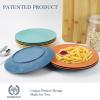 imageHomienly Wheat Straw Dinner Plates Set of 8 10 Inch Microwave and Dishwasher Safe Unbreakable Kids Plates 4 Colors Multi MS 01Multicolor