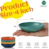 imageHomienly Wheat Straw Dinner Plates Set of 8 10 Inch Microwave and Dishwasher Safe Unbreakable Kids Plates 4 Colors Multi MS 01Multicolor