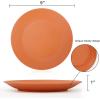 imageHomienly Wheat Straw Dinner Plates Set of 8 10 Inch Microwave and Dishwasher Safe Unbreakable Kids Plates 4 Colors Multi MS 01Red Orange