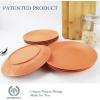 imageHomienly Wheat Straw Dinner Plates Set of 8 10 Inch Microwave and Dishwasher Safe Unbreakable Kids Plates 4 Colors Multi MS 01Red Orange
