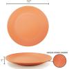 imageHomienly Wheat Straw Dinner Plates Set of 8 10 Inch Microwave and Dishwasher Safe Unbreakable Kids Plates 4 Colors Multi MS 01Red Orange
