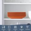 imageHomienly Wheat Straw Dinner Plates Set of 8 10 Inch Microwave and Dishwasher Safe Unbreakable Kids Plates 4 Colors Multi MS 01Red Orange