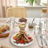imageHomienly Wheat Straw Dinner Plates Set of 8 10 Inch Microwave and Dishwasher Safe Unbreakable Kids Plates 4 Colors Multi MS 01White