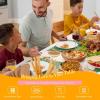 imageHomienly Wheat Straw Dinner Plates Set of 8 10 Inch Microwave and Dishwasher Safe Unbreakable Kids Plates 4 Colors Multi MS 01White